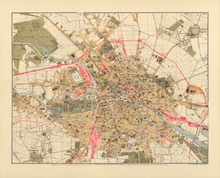 ベルリン地図、C.L.ケラー印刷、ベルリン、1890年